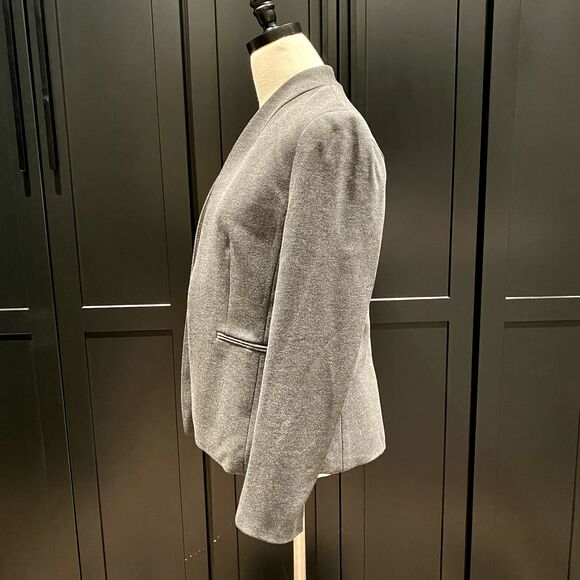 J. Crew TALL Open Front Going Out Blazer Stretch Twill Heather Dove Gray 10 Tall - Picture 6 of 13